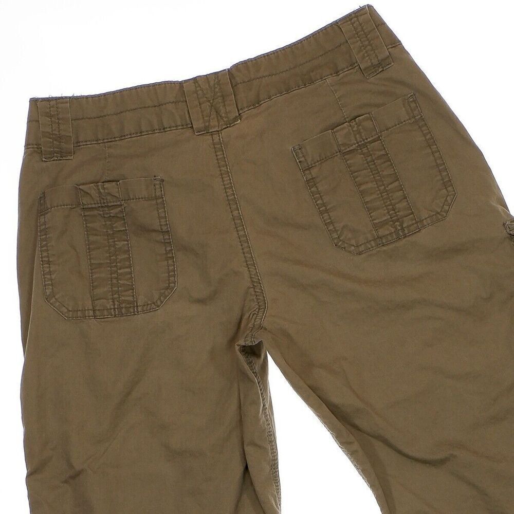 Calvin Klein Roll Cuff Crop Pants Size 4 Womens Olive Lightweight Cotton 30 x 19 - Picture 4 of 10